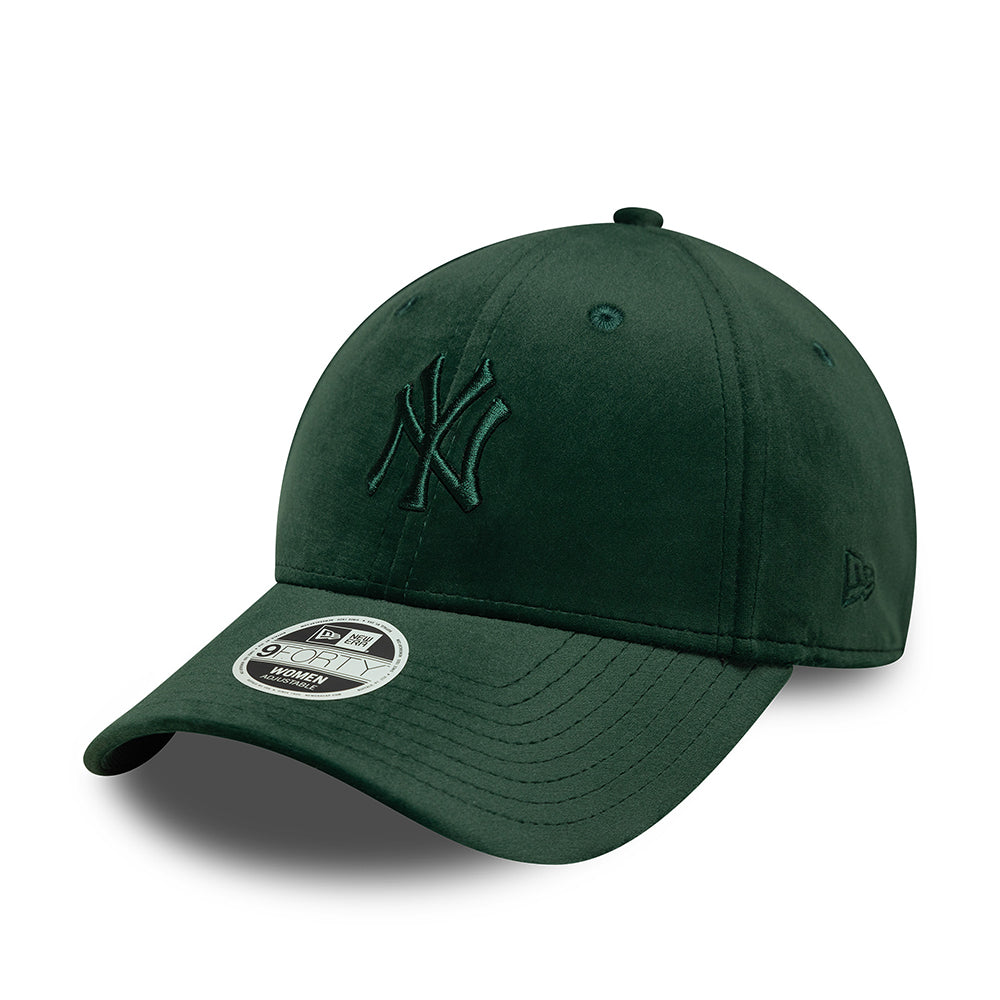 Casquette Femme 9FORTY New York Yankees MLB Velour Midi vert foncé NEW ERA