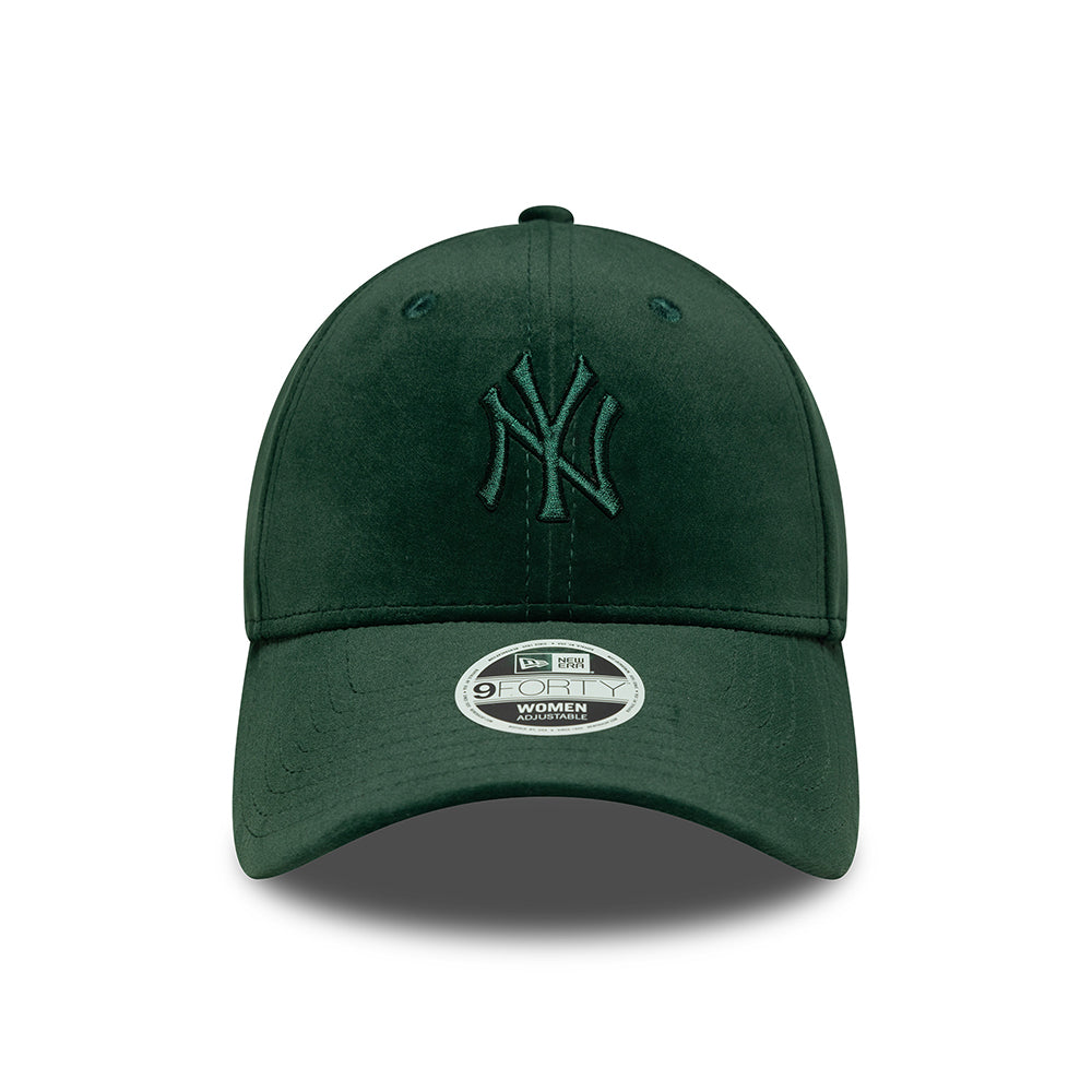 Casquette Femme 9FORTY New York Yankees MLB Velour Midi vert foncé NEW ERA