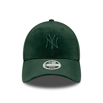 Casquette Femme 9FORTY New York Yankees MLB Velour Midi vert foncé NEW ERA