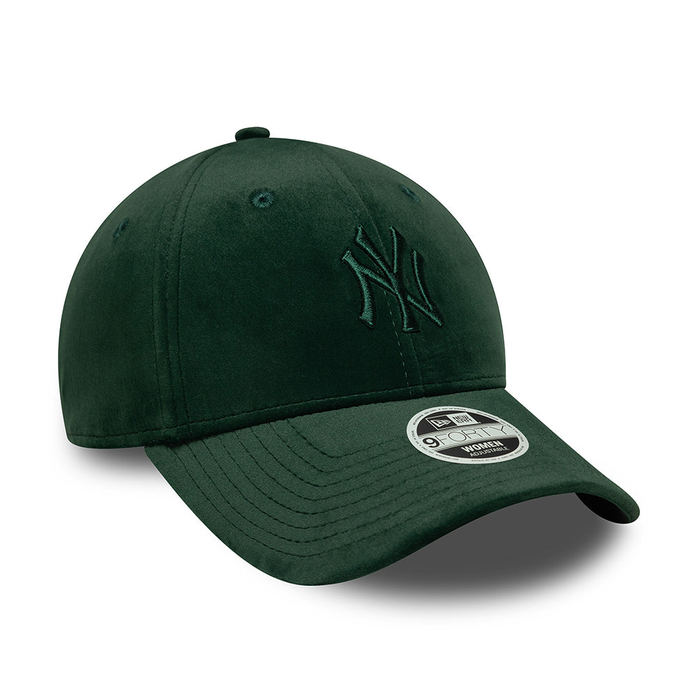 Casquette Femme 9FORTY New York Yankees MLB Velour Midi vert foncé NEW ERA