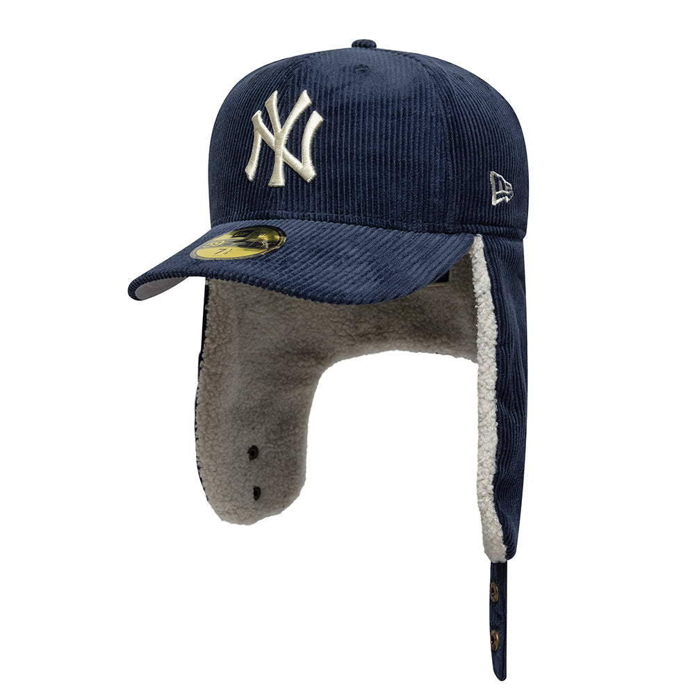 Casquette Avec Protège-Oreilles 59FIFTY MLB Cord Dogear New York Yankees bleu marine NEW ERA