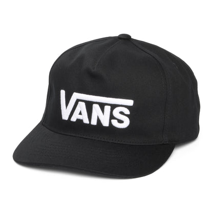 Casquette Snapback à Visière Incurvée Drop V Logo noir-blanc VANS