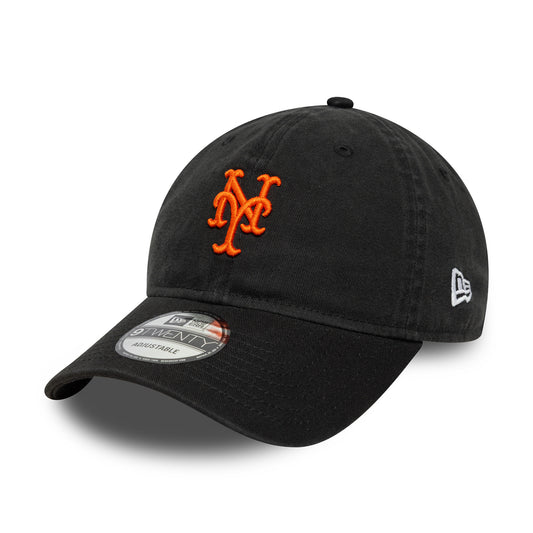 Casquette 9TWENTY - MLB Washed Script New York Mets noir-orange NEW ERA