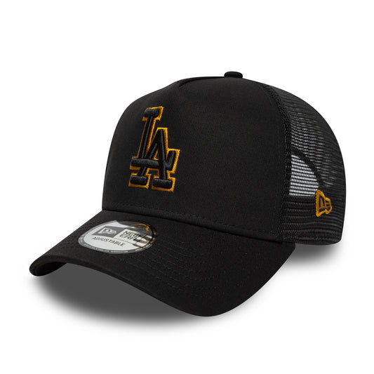 Casquette Trucker MLB Outline A-Frame L.A. Dodgers noir-ocre NEW ERA