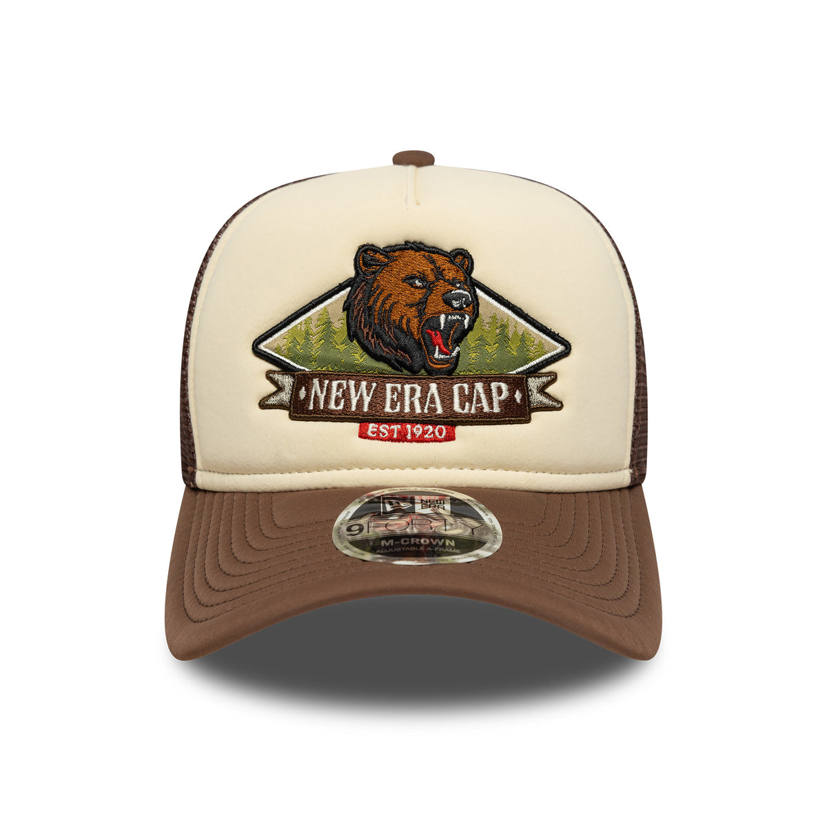 Casquette Trucker 9FORTY M-Crown NE Graphic A-Frame crème-chocolat NEW ERA