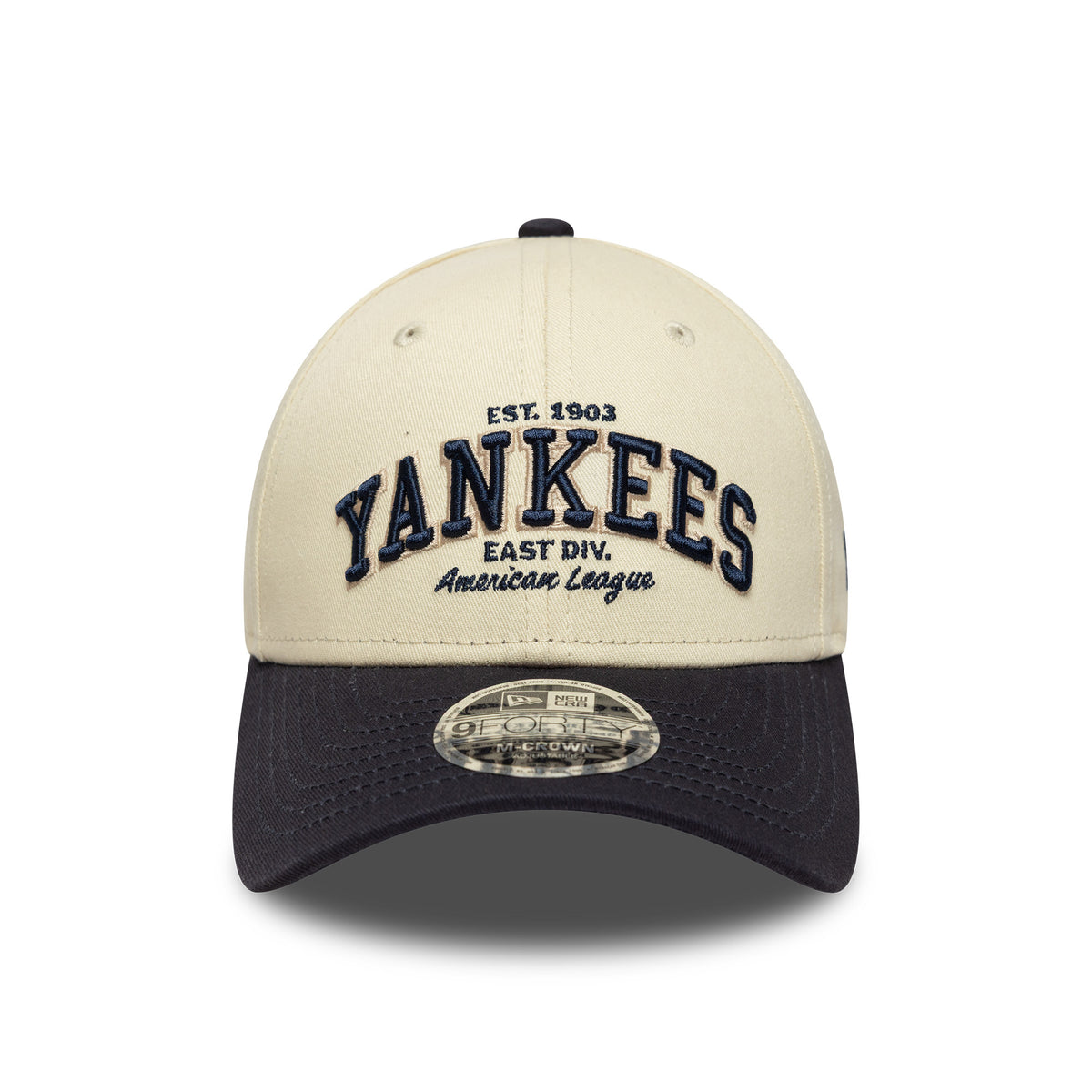 Casquette 9FORTY M-Crown MLB Wordmark New York Yankees crème-bleu marine NEW ERA