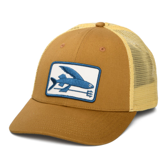 Casquette Trucker LoPro Flying Fish beige sable foncé-jaune PATAGONIA