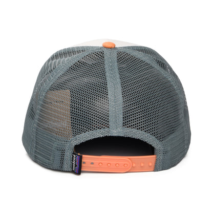 Casquette Trucker en Coton Bio LoPro P-6 Logo blanc-pêche-bleu ardoise PATAGONIA