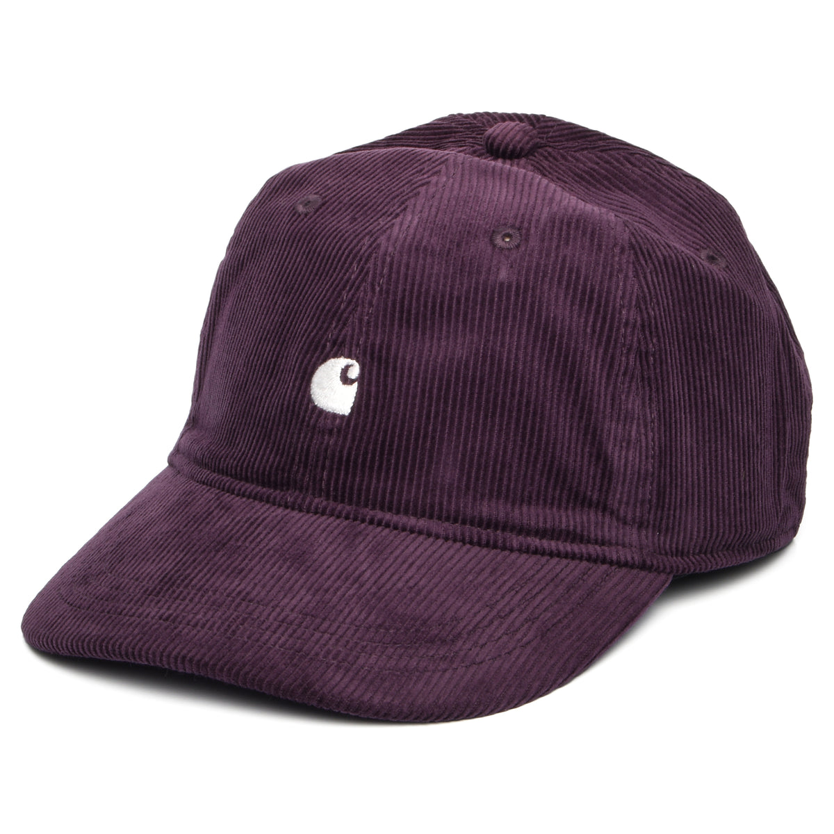 Casquette en Velours Côtelé Harlem violet-blanc CARHARTT WIP