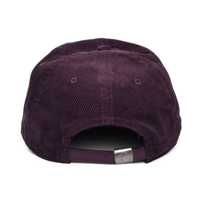 Casquette en Velours Côtelé Harlem violet-blanc CARHARTT WIP