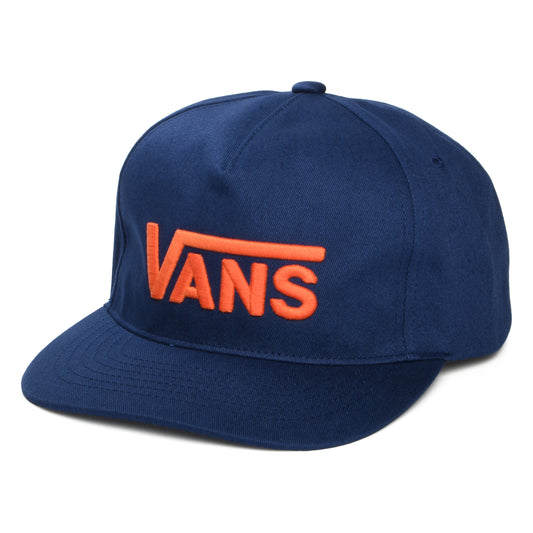 Casquette Snapback à Visière Incurvée Drop V Logo indigo-orange VANS