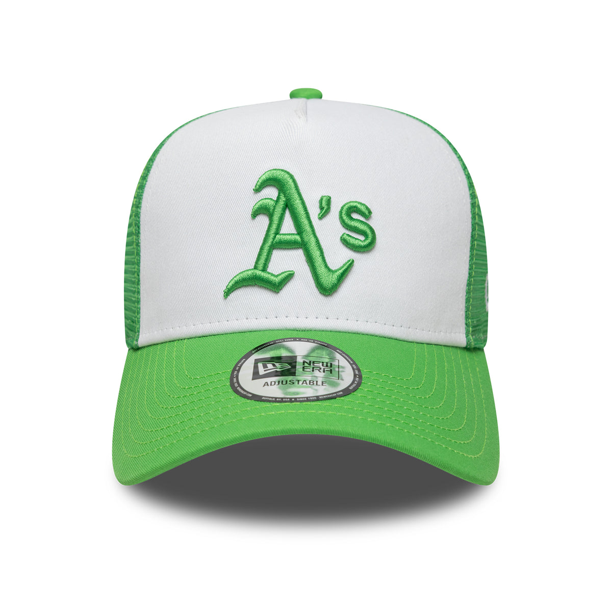 Casquette Trucker MLB League Essential A-Frame Athletics vert vif-blanc NEW ERA