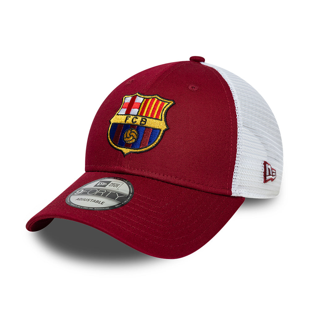 Casquette Trucker 9FORTY FC Barcelone League cardinal-blanc NEW ERA