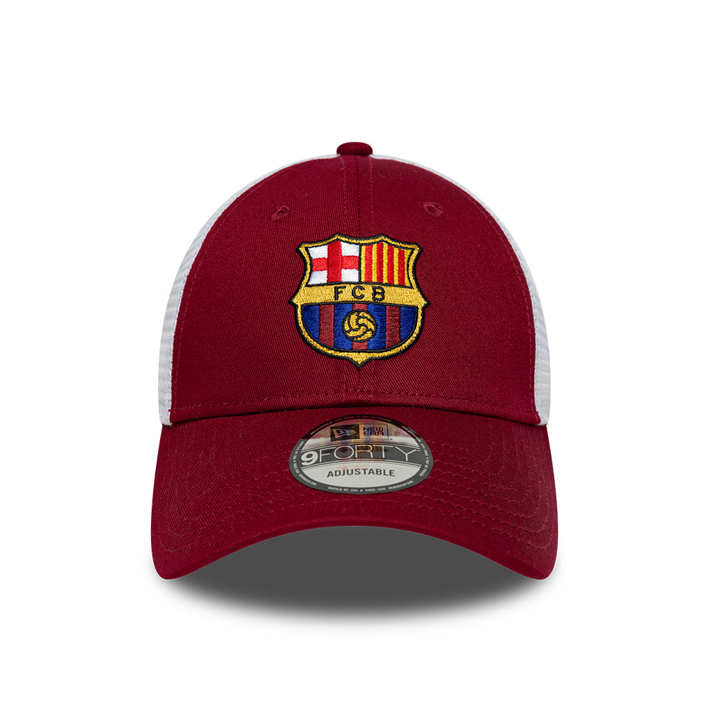 Casquette Trucker 9FORTY FC Barcelone League cardinal-blanc NEW ERA