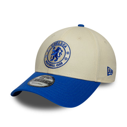 Casquette 9FORTY Chelsea FC Seasonal Contrast Lion Crest crème-bleu roi NEW ERA