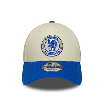 Casquette 9FORTY Chelsea FC Seasonal Contrast Lion Crest crème-bleu roi NEW ERA