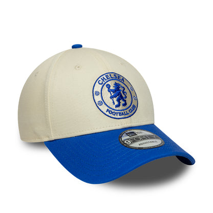 Casquette 9FORTY Chelsea FC Seasonal Contrast Lion Crest crème-bleu roi NEW ERA