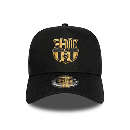 Casquette Trucker 9FORTY FC Barcelone A-Frame noir-doré NEW ERA