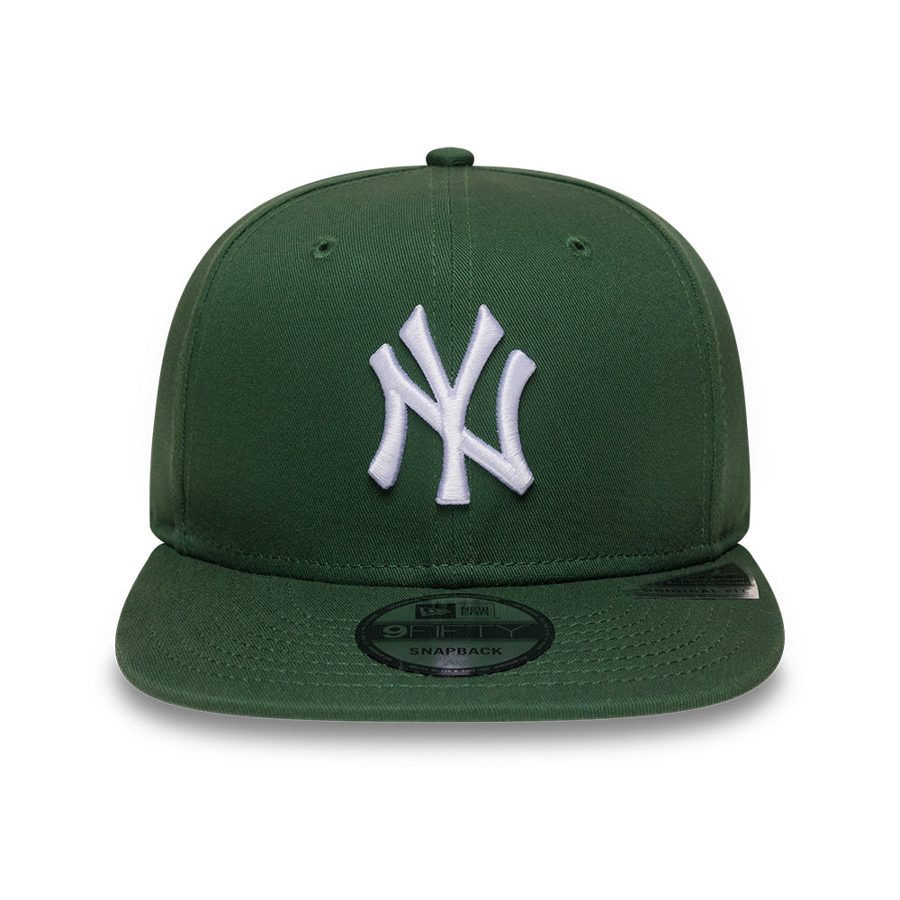 Casquette Snapback 9FIFTY New York Yankees MLB League Essential vert foncé-blanc NEW ERA