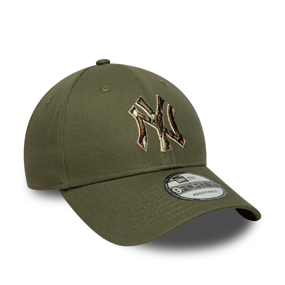 Casquette 9FORTY New York Yankees MLB Outline Camo olive NEW ERA