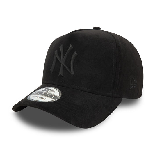 Casquette Snapback 9FORTY MLB Faux Suede A-Frame New York Yankees noir sur noir NEW ERA