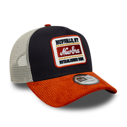 Casquette Trucker 9FORTY Patch Cord A-Frame bleu marine-flamme NEW ERA