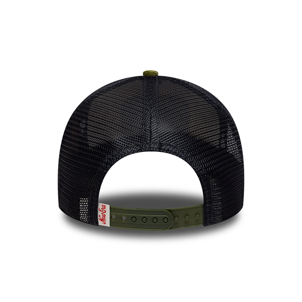 Casquette Trucker 9FORTY Patch Cord A-Frame crème-olive NEW ERA