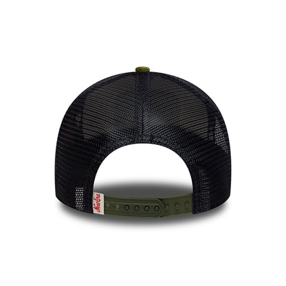 Casquette Trucker 9FORTY Patch Cord A-Frame crème-olive NEW ERA