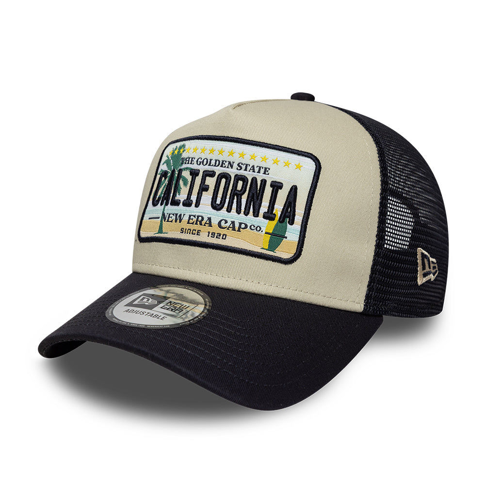 Casquette Trucker 9FORTY License Plate A-Frame California pierre-bleu marine NEW ERA