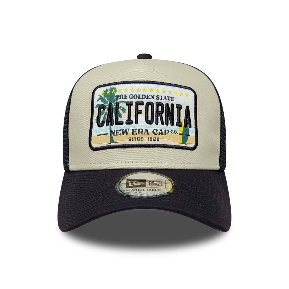 Casquette Trucker 9FORTY License Plate A-Frame California pierre-bleu marine NEW ERA