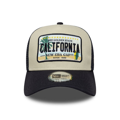 Casquette Trucker 9FORTY License Plate A-Frame California pierre-bleu marine NEW ERA