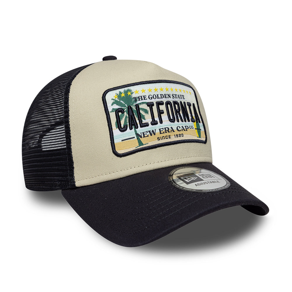 Casquette Trucker 9FORTY License Plate A-Frame California pierre-bleu marine NEW ERA
