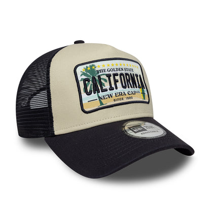 Casquette Trucker 9FORTY License Plate A-Frame California pierre-bleu marine NEW ERA