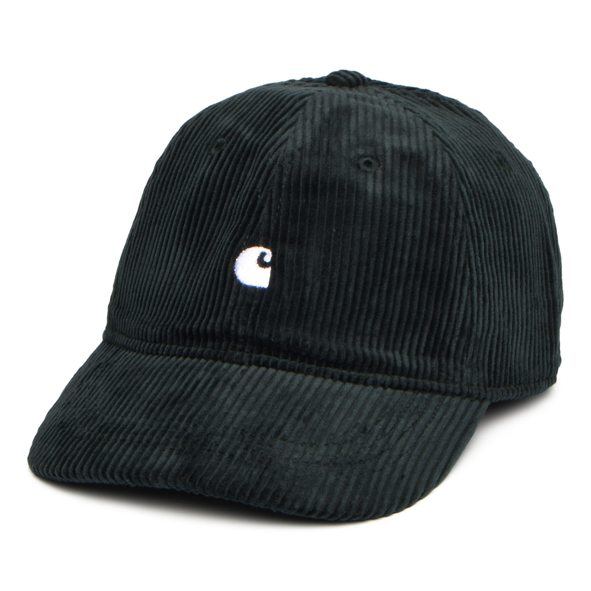 Casquette en Velours Côtelé Harlem forêt foncé-blanc CARHARTT WIP