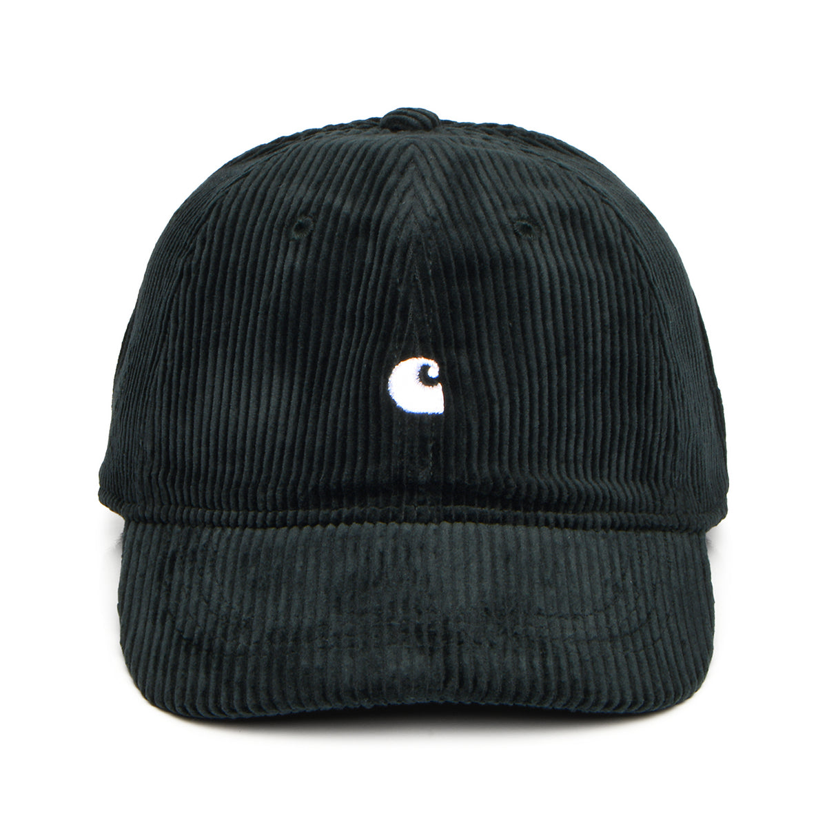 Casquette en Velours Côtelé Harlem forêt foncé-blanc CARHARTT WIP