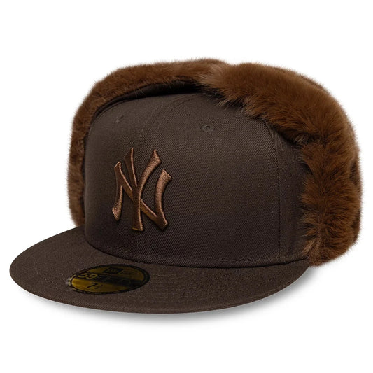 Casquette 59FIFTY MLB World Series Dogear Avec Protège-Oreilles New York Yankees marron NEW ERA