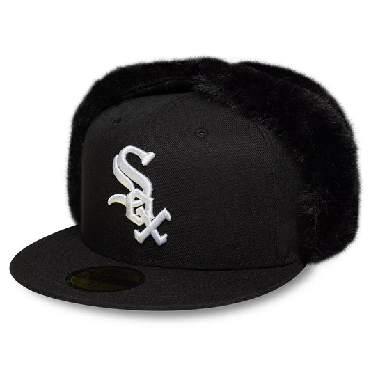 Casquette 59FIFTY MLB World Series Dogear Avec Protège-Oreilles Chicago White Sox noir-blanc NEW ERA