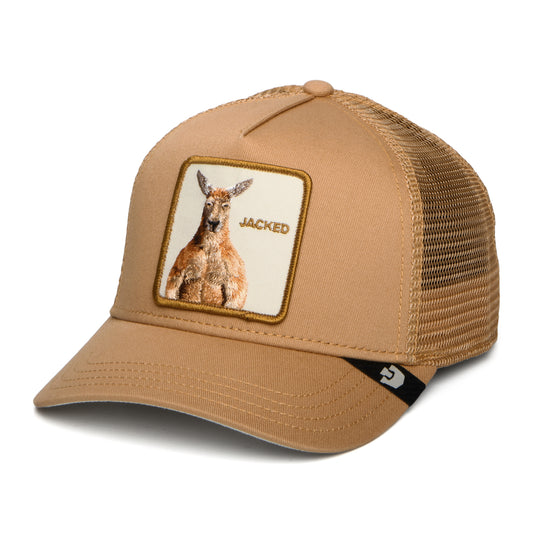 Casquette Trucker Jacked Kangaroo beige sable GOORIN