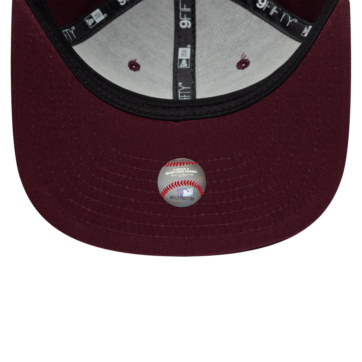 Casquette Snapback 9FIFTY New York Yankees MLB League Essential Original Fit bordeaux-blanc NEW ERA