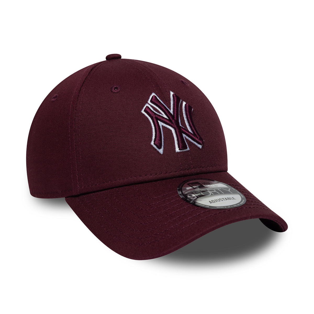 Casquette 9FORTY MLB Team Outline New York Yankees bordeaux-blanc NEW ERA