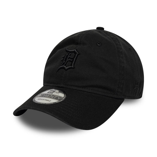 Casquette 9TWENTY MLB Washed Midi Logo Detroit Tigers noir sur noir NEW ERA