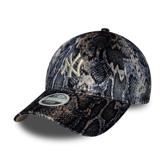 Casquette Femme 9FORTY MLB Snake Print New York Yankees noir-beige NEW ERA