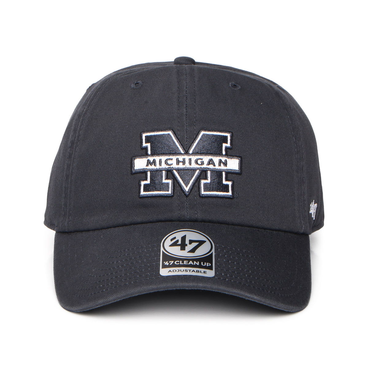 Casquette NCAA Clean Up Michigan Wolverines bleu marine délavé 47 BRAND