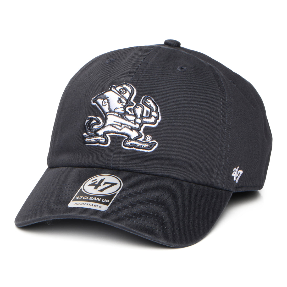 Casquette NCAA Clean Up Notre Dame Fighting Irish bleu marine délavé 47 BRAND
