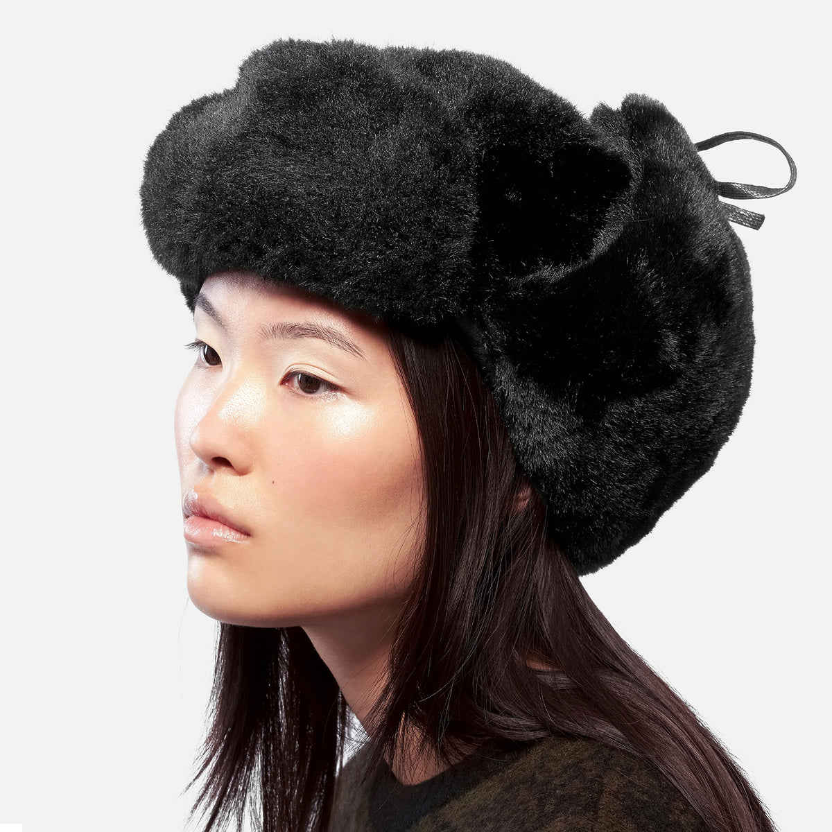 Chapka en Fausse Fourrure noir KANGOL