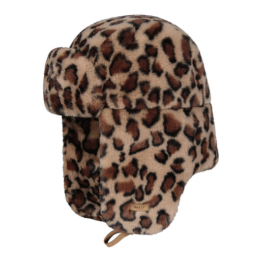Chapka en Fausse Fourrure Léopard Lucerne Bomber marron BARTS