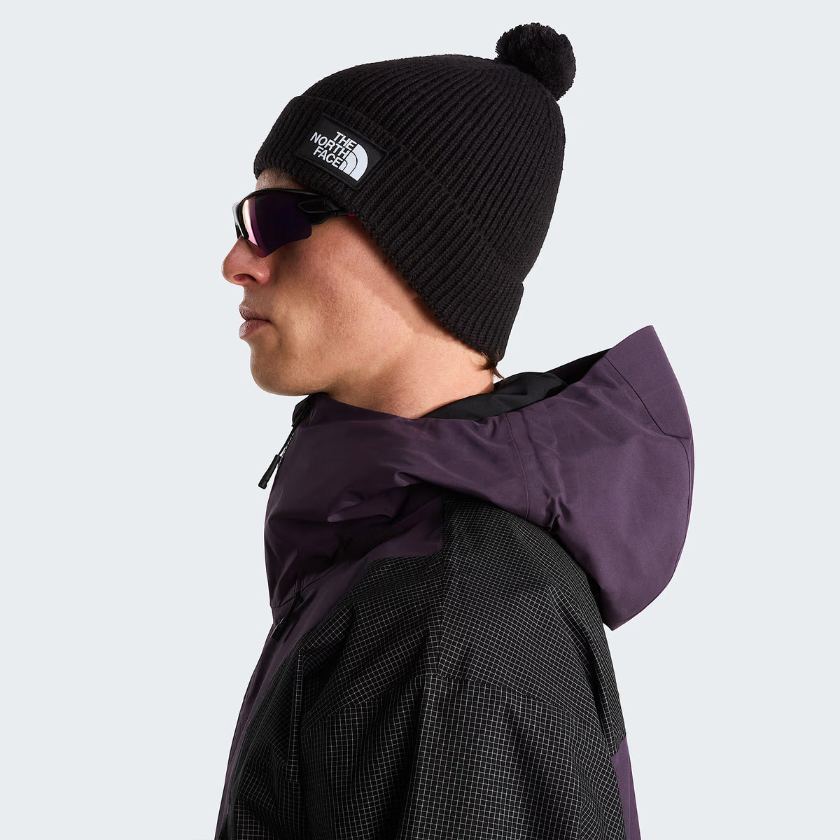 Bonnet à Pompon Recyclé TNF Logo Box Pom noir THE NORTH FACE