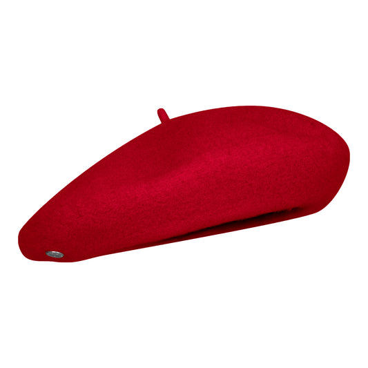 Béret Enfant en Laine Mérinos Petit Basque rouge LAULHÈRE