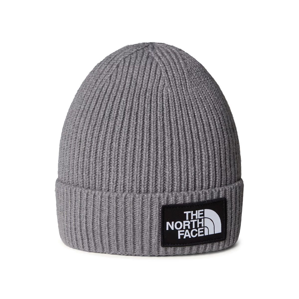 Bonnet Enfant Recyclé à Revers TNF Logo Box gris moyen THE NORTH FACE