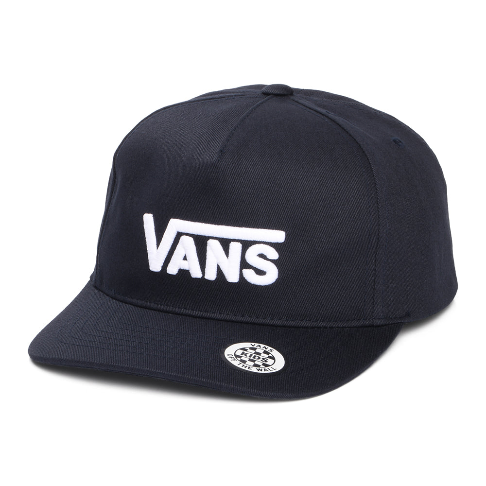 Casquette Snapback Enfant à Visière Incurvée Drop V Logo II bleu nuit VANS